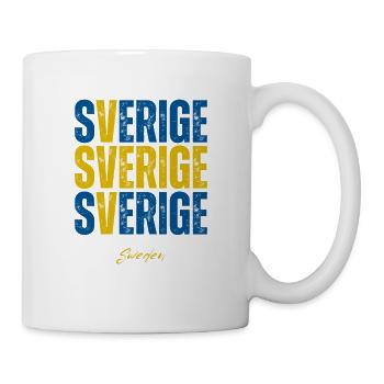 Drapeau de la Suède, fierté suédoise - Mug blanc - blanc - Droite