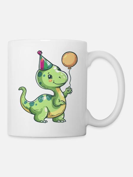 Dinosaurier brontosaurus Geburtstag Baby - Tasse - Weiß