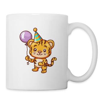 Tiger Geburtstag Baby - Tasse - Weiß - Rechts