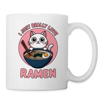 Ramen Cat Anime Funny Kawaii Ramen Gift - Mug - white - Right