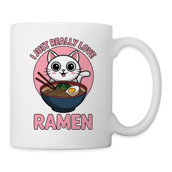 Ramen Cat Anime Funny Kawaii Ramen Gift - Mug - white - Right