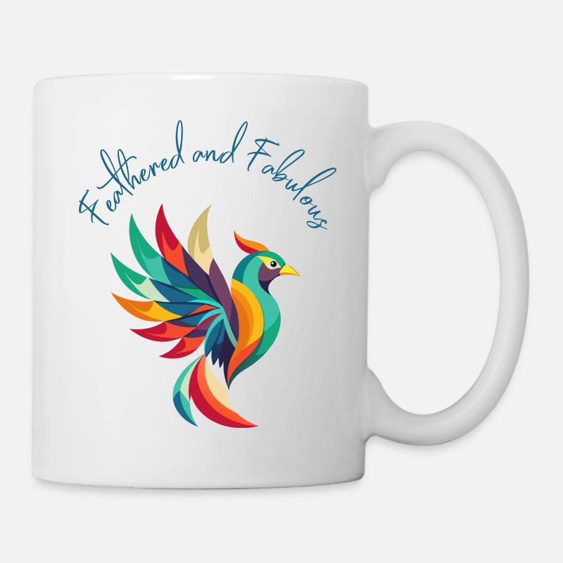 Feathered and Fabulous - Mug - white