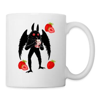 Mothman Erdbeer Milchshake - Tasse - Weiß - Rechts