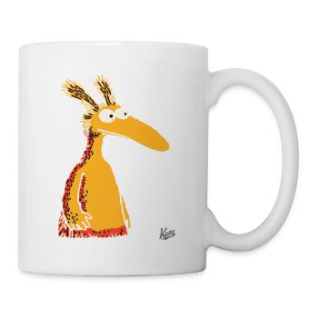Créature fourmilier de dessin animé drôle - Mug blanc - blanc - Droite