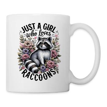 Juste une fille qui aime les ratons laveurs mignons - Mug blanc - blanc - Droite