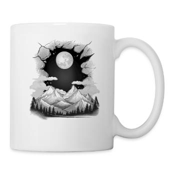 Lune Nature Montagnes Montagnes Amoureux de la nature - Mug blanc - blanc - Droite