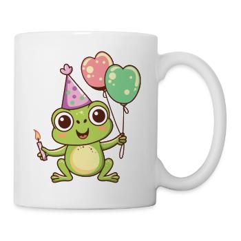 grenouille anniversaire bébé - Mug blanc - blanc - Droite