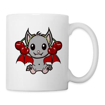Halloween Bat Bats Cherries Cherry - Mug - white - Right