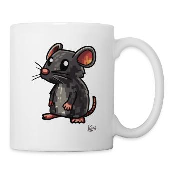 Lustige Ratte Maus - Tasse - Weiß - Rechts
