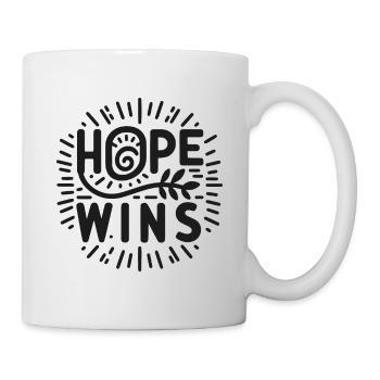 Die Hoffnung gewinnt - Tasse - Weiß - Rechts