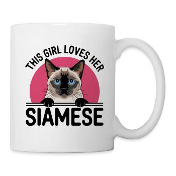 Siamkatze Spruch Katze Mädchen Siamkatze Geschenk - Tasse - Weiß - Rechts