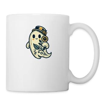 Floral Ghost with Hat - Mug - white - Right