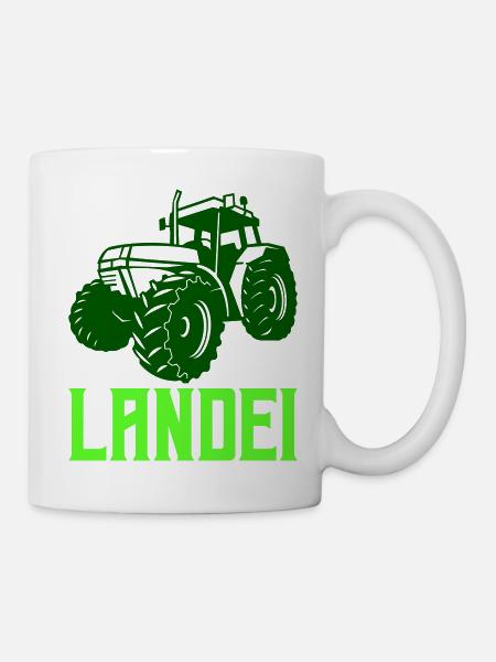 traktor landei 1 - Tasse - Weiß