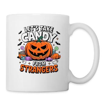 Prenons des bonbons de Strangers Funny Halloween - Mug blanc - blanc - Droite