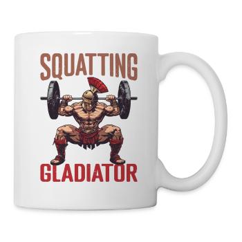 Squatting Gladiator 8 - Tasse - Weiß - Rechts