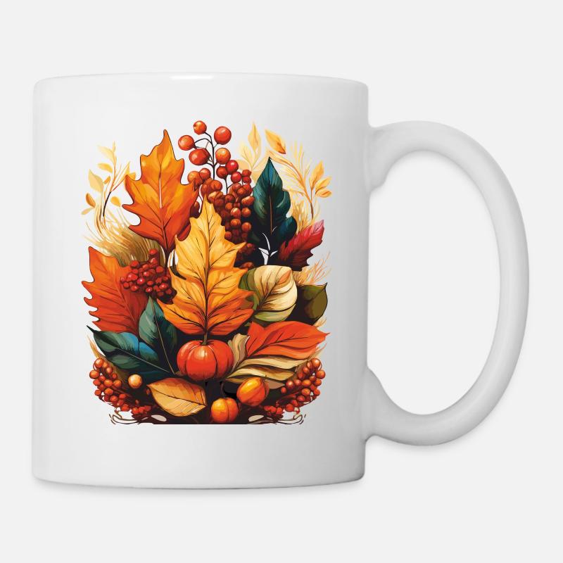 HERBSTBLÄTTER - Tasse - Weiß