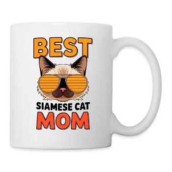 Siamkatze Spruch Siamkatze Mama Siamkatze Geschenk - Tasse - Weiß - Rechts