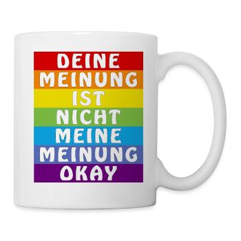 TON OPINION N’EST PAS LA MIENNE, D’ACCORD - Mug blanc - blanc - Droite