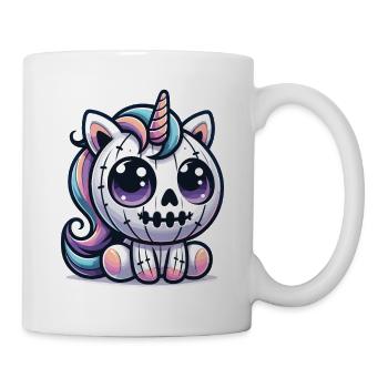 Halloween Einhorn Halloween Kürbis - Tasse - Weiß - Rechts