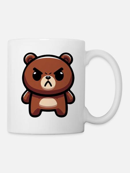 Heftige Braunbär-Kunst - Tasse - Weiß