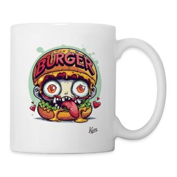 Zombie Burger: Für Untote mit Appetit - Tasse - Weiß - Rechts