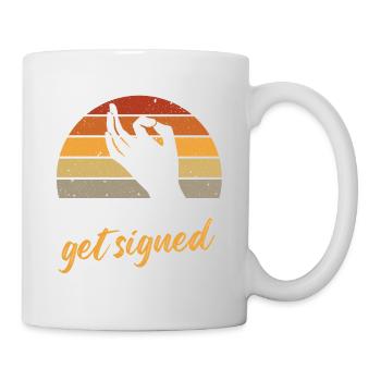 prepare to get signed Design for a asl interpreter - Mug - white - Right