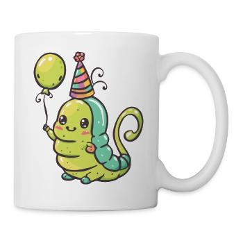 Wurm Geburtstag Baby - Tasse - Weiß - Rechts