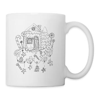 Gingerbread House Christmas Motif - Mug - white - Right