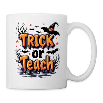 Trick or Teach Schule Halloween Lehrer - Tasse - Weiß - Rechts