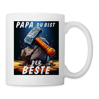 VA-THOR HAMMER PAPA DU BIST DER BESTE - Tasse - Weiß - Rechts