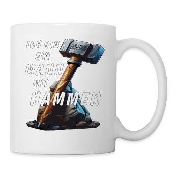 JE SUIS UN HOMME AVEC UN MARTEAU - Mug blanc - blanc - Droite