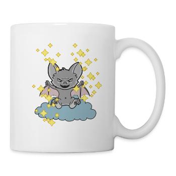 Fledermaus Fledermäuse Kinder Kind Halloween - Tasse - Weiß - Rechts