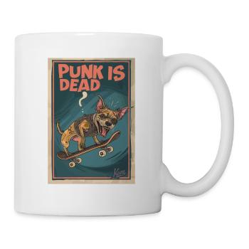 Skateboard Zombie Dog: Punk is Dead - Mug - white - Right