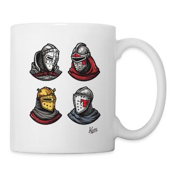 Casques médiévaux des chevaliers - Mug blanc - blanc - Droite