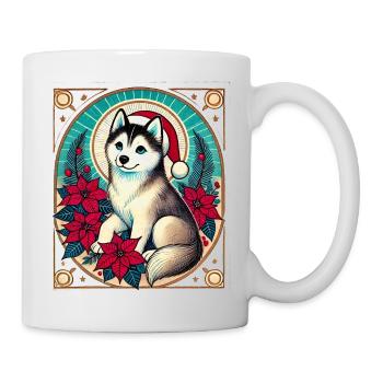 Noël du Malamute d’Alaska - Mug blanc - blanc - Droite