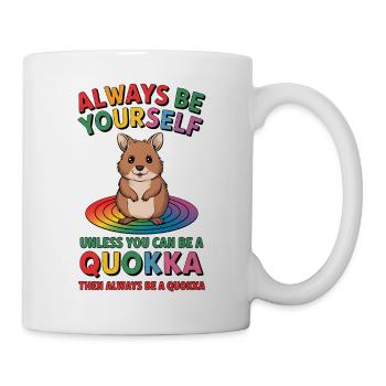 Quokka Disant Australie Drôle Quokka Cadeau - Mug blanc - blanc - Droite