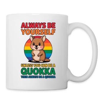 Quokka Disant Australie Drôle Quokka Cadeau - Mug blanc - blanc - Droite