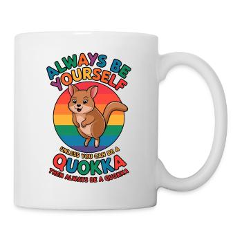 Quokka Disant Australie Drôle Quokka Cadeau - Mug blanc - blanc - Droite