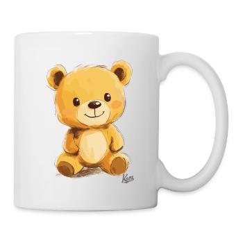 Fluffy friend for life, a cuddly bear - Mug - white - Right