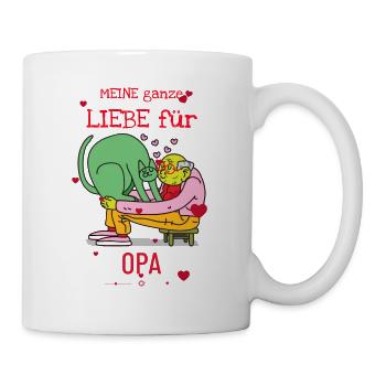Meine Ganze Liebe Für Opa - Tasse - Weiß - Rechts