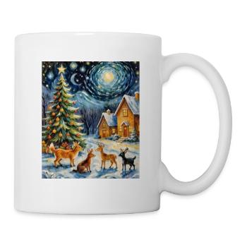 Verzauberte Winternacht Enchanted Winter Night - Tasse - Weiß - Rechts