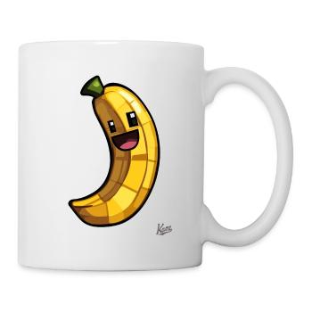 Lustige Pixel-Banane - Tasse - Weiß - Rechts