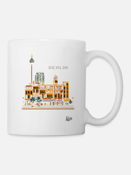 Pixel Berlin - Tasse - Weiß