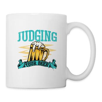 Je juge silencieusement votre sélection de bières Brew Cra - Mug blanc - blanc - Droite