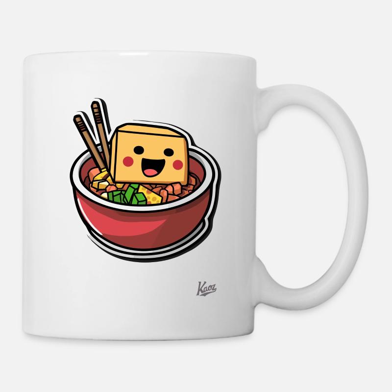 Ramen au tofu pixel super drôle - Mug blanc - blanc