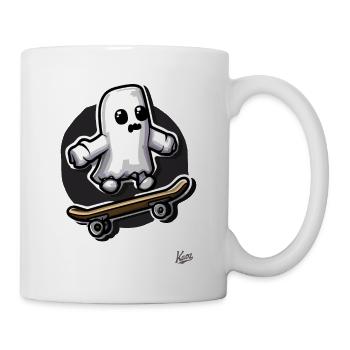 Funny Skateboard Ghost - Mug - white - Right