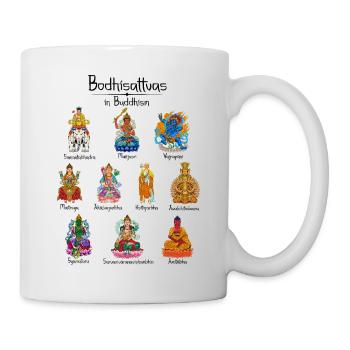 Buddhismus Götter - Bodhisattvas - Tasse - Weiß - Rechts