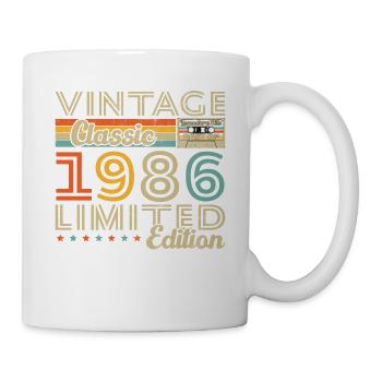 40 Ans 1986 Vintage Rétro Cadeau D'anniversaire - Mug blanc - blanc - Droite