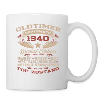 84ème Anniversaire Septembre Millésime 1940 - Mug blanc - blanc - Droite