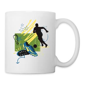 T-shirt de football et plus encore - Mug blanc - blanc - Droite